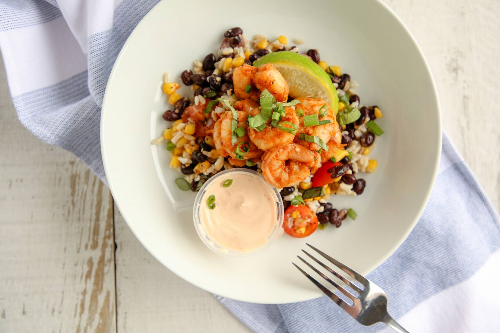 (GL) Baja Shrimp Bowl with Cashew Lime Crema