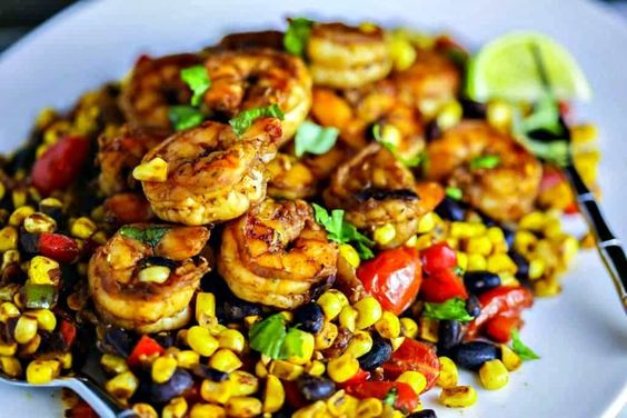 Southwest Shrimp Succotash Low Carb