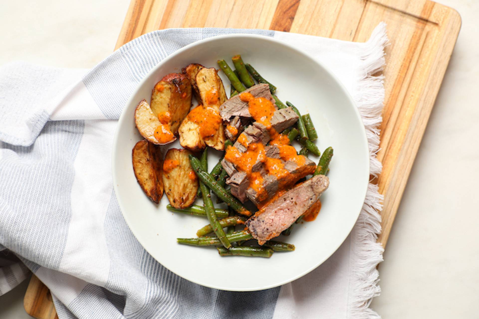 Flank with Green Beans