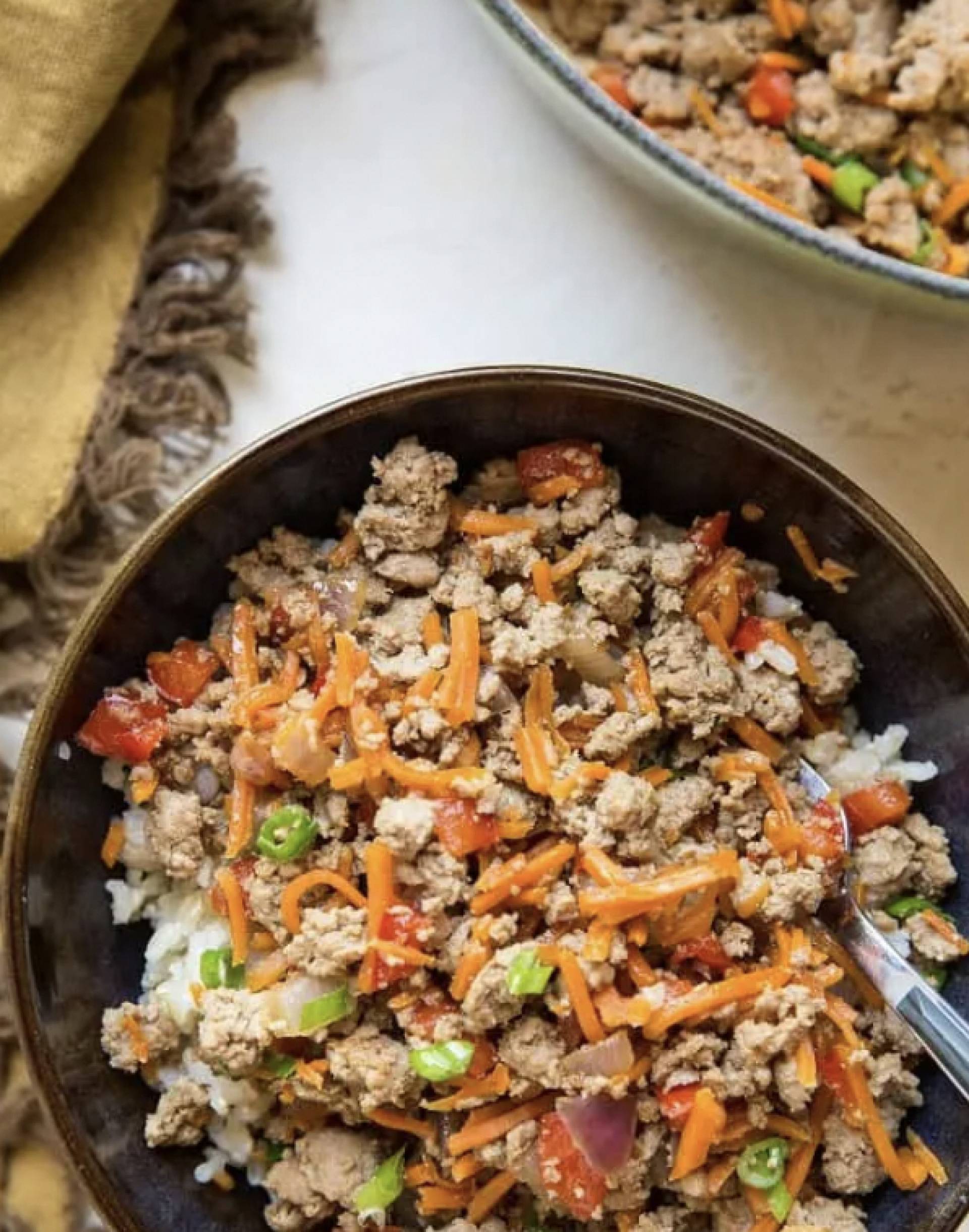 (GL) Picadillo Turkey with Brown Ricee and Broccoli
