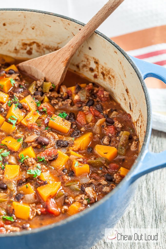 Butternut Squash Vegan Chili (Low Carb) (Vegan)