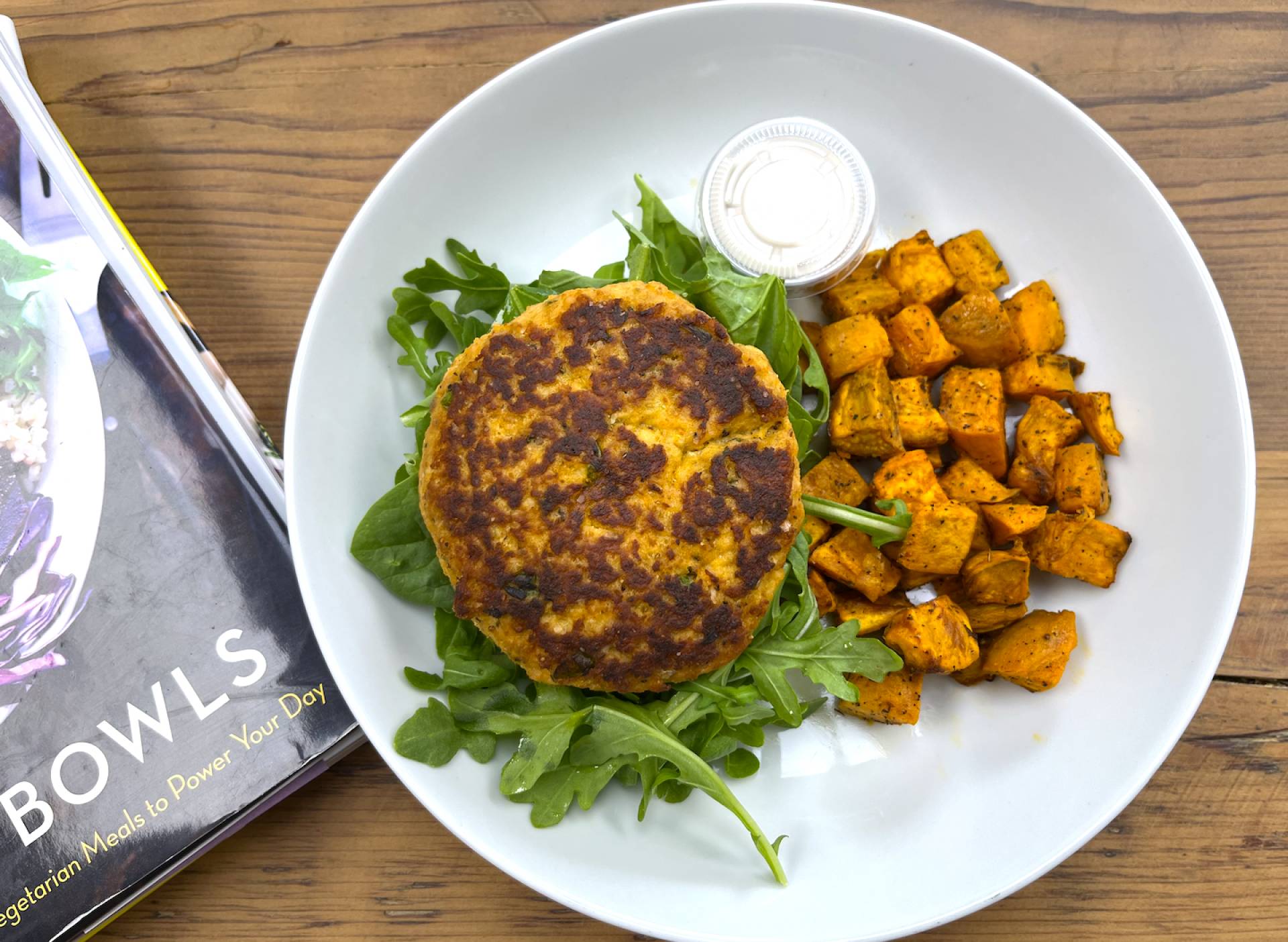 Salmon Burger with Truffle Mayo